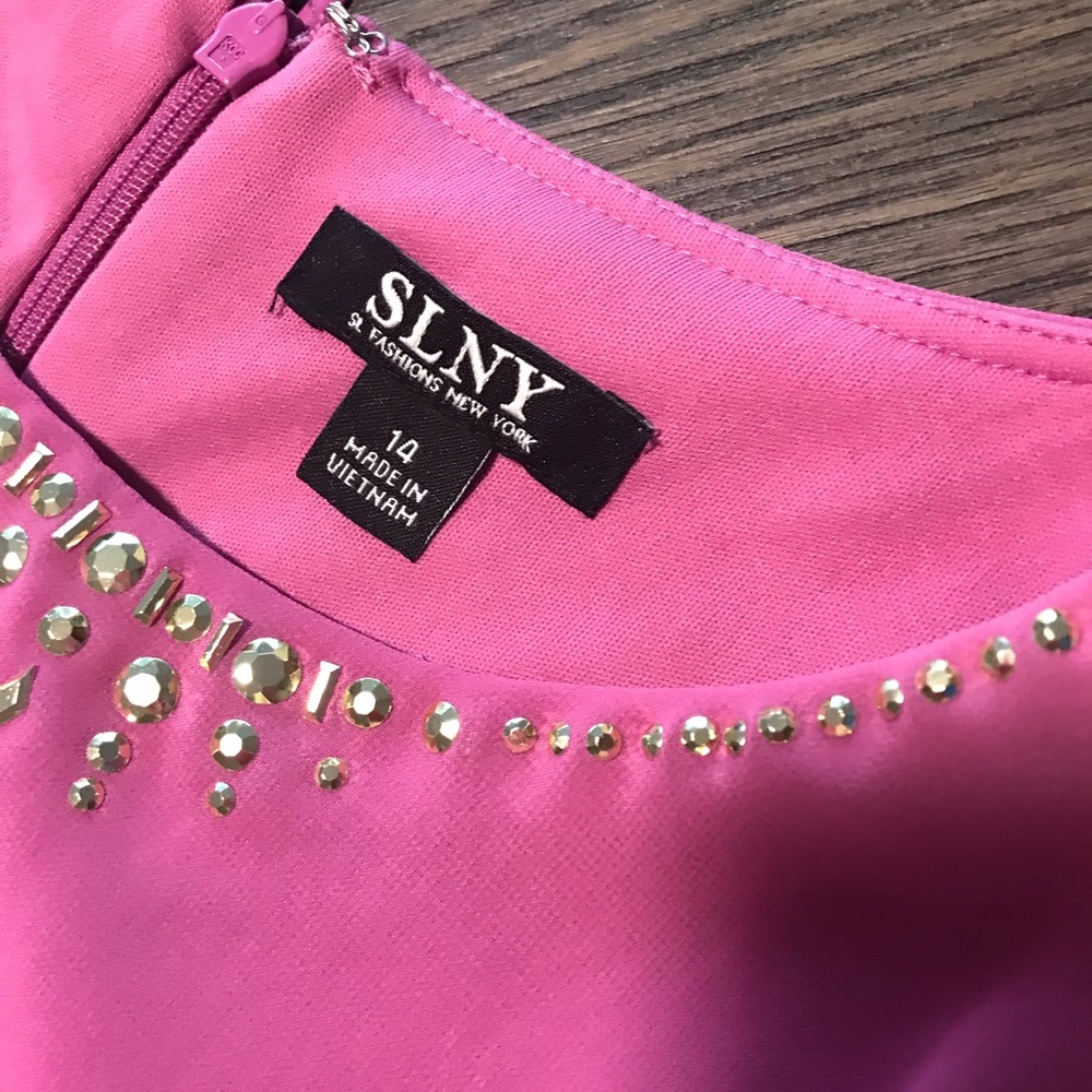 Pink SLNY Mido Layered Dress